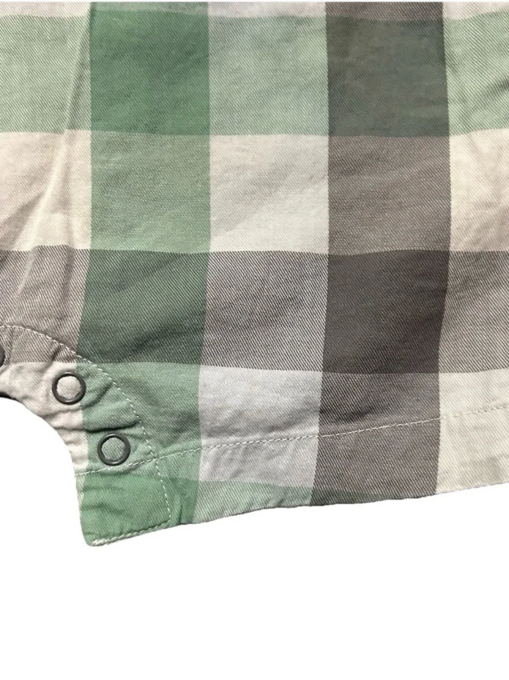 Baby Boy Nordstrom Green Grey White Summer Romper Size 0-3 Months